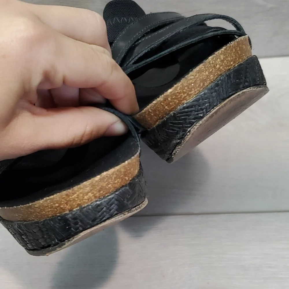 Donald j Pliner Womens Becky Comfort Leather Wedge Sandals shoes sz 8M